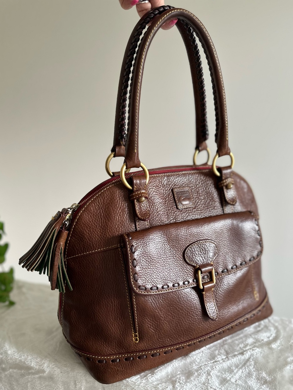 Dooney & Bourke Florentine Domed Front Pocket Shoulder Bag - Picture 11 of 15